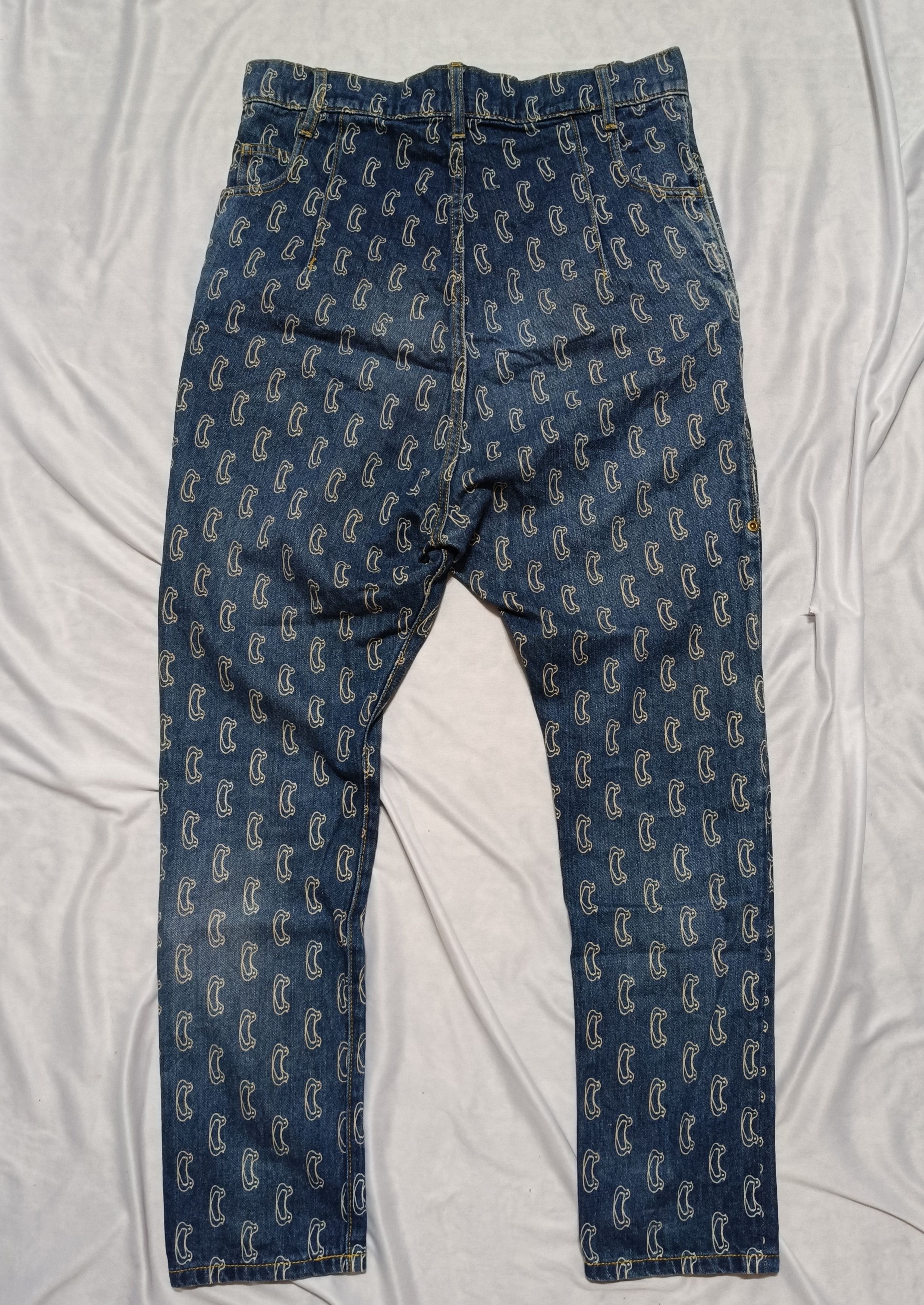 Issey Miyake Mercibeaucoup Denim Reverse Pants All-over Print Size 32" / US 10 / IT 46 - 2 Thumbnail