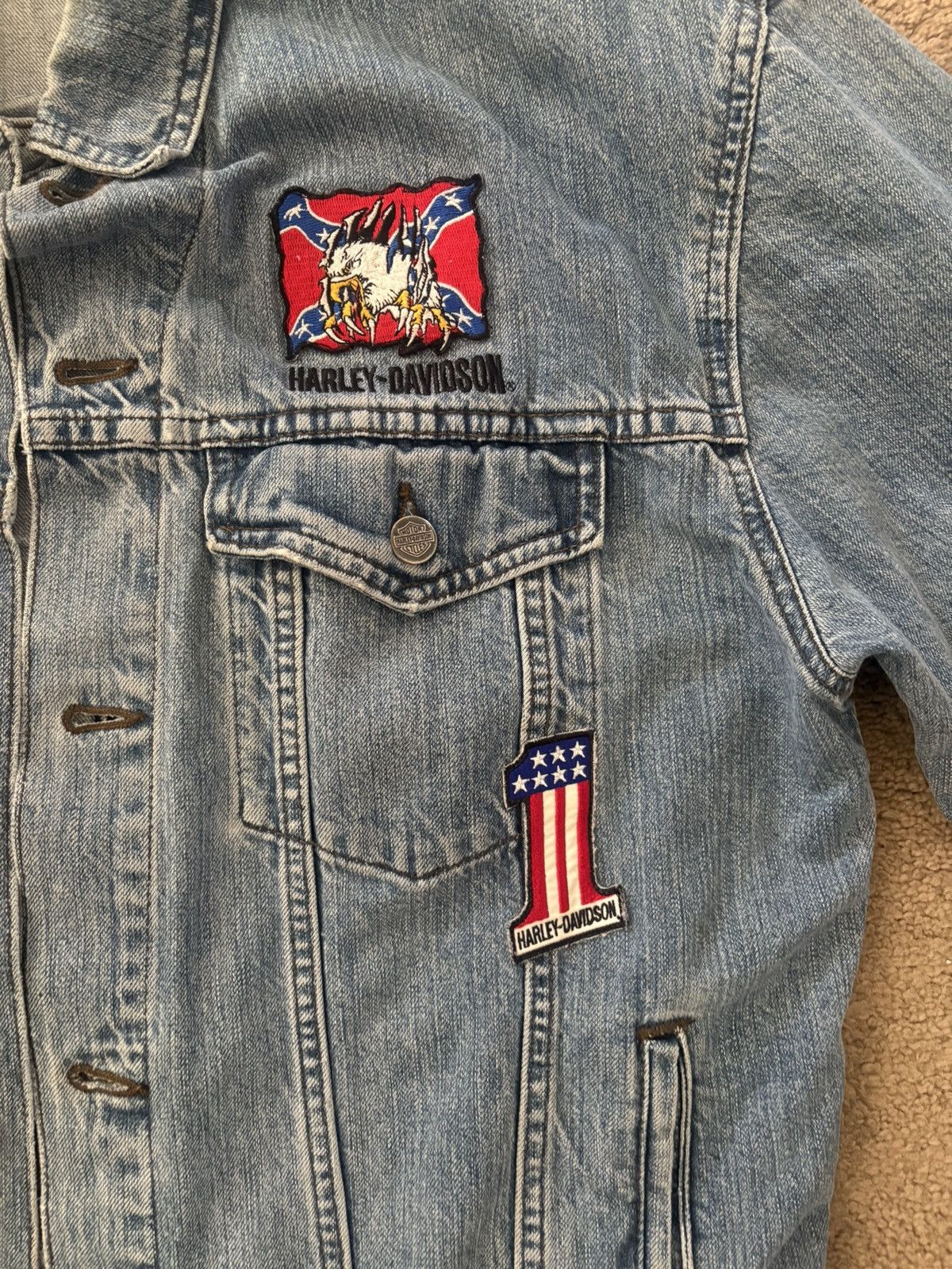 Harley Davidson Harley Davidson Denim Jacket Size US L / EU 52-54 / 3 - 2 Thumbnail