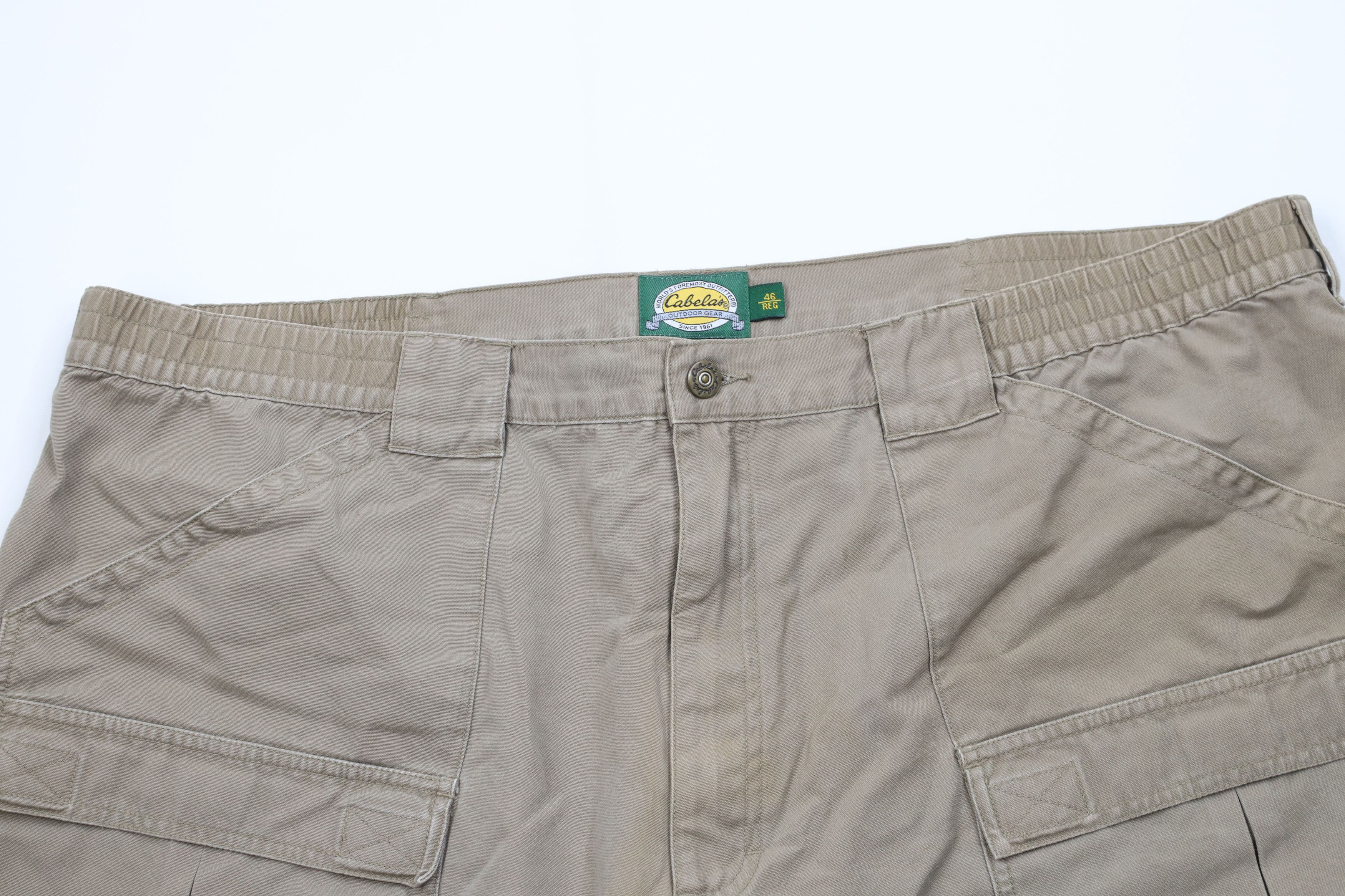 Cabelas Vintage Cabelas Knee Trekking Hiking Cargo Shorts Beige Size US 44 / EU 60 - 2 Thumbnail