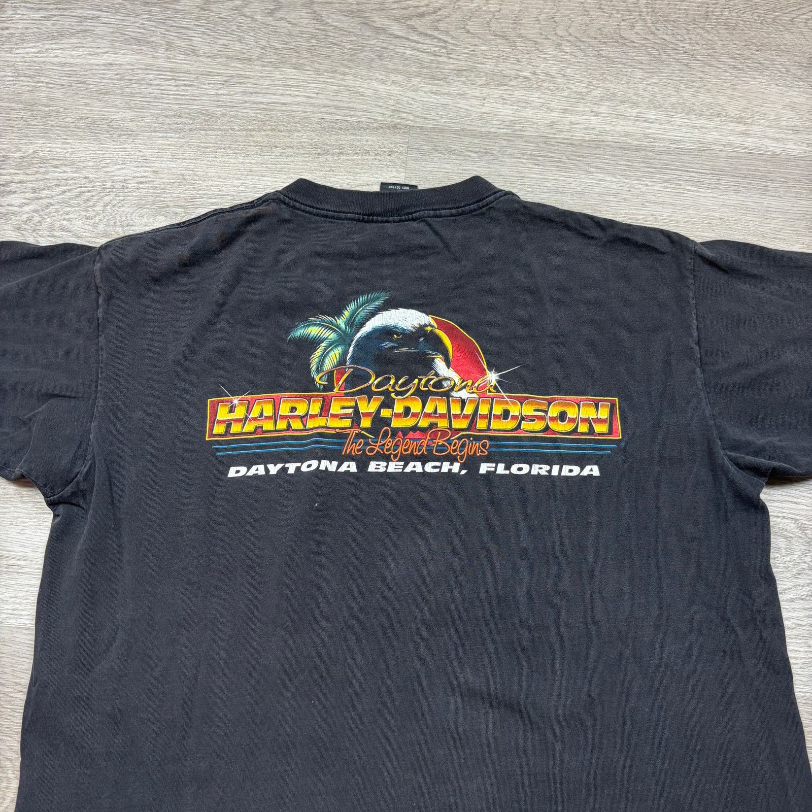 Harley Davidson × Vintage VTG 1994 Harley Davidson Eagle Flames Shirt Men's L Holubek Size US L / EU 52-54 / 3 - 4 Thumbnail