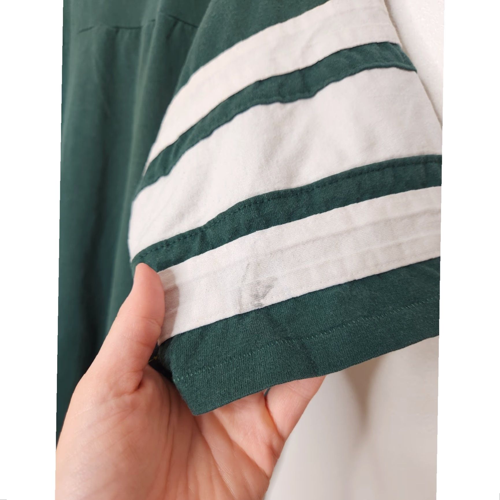 NFL VINTAGE ’93 Green Bay Packers Cotton Jersey Spellout Logo XL Wisconsin NFL Shirt Mens XL Green 90s Vintage Logo Spellout Wisconsin NFL Size US XL / EU 56 / 4 - 6 Thumbnail