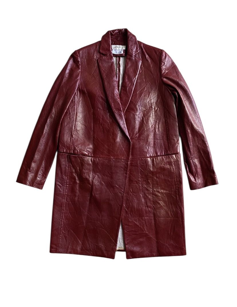 LEWITT LEATHER LONG COAT LAMB/SHEEP SKIN VINTAGE