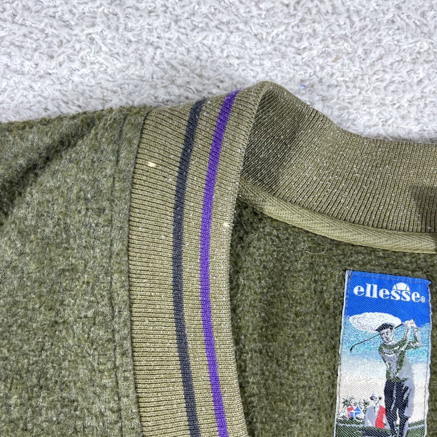 Ellesse VINTAGE ellesse Sweater Vest Mens Medium Green Fleece Golf 90's Y2K Preppy Skate Vest Mens Green Size US M / EU 48-50 / 2 - 7 Thumbnail
