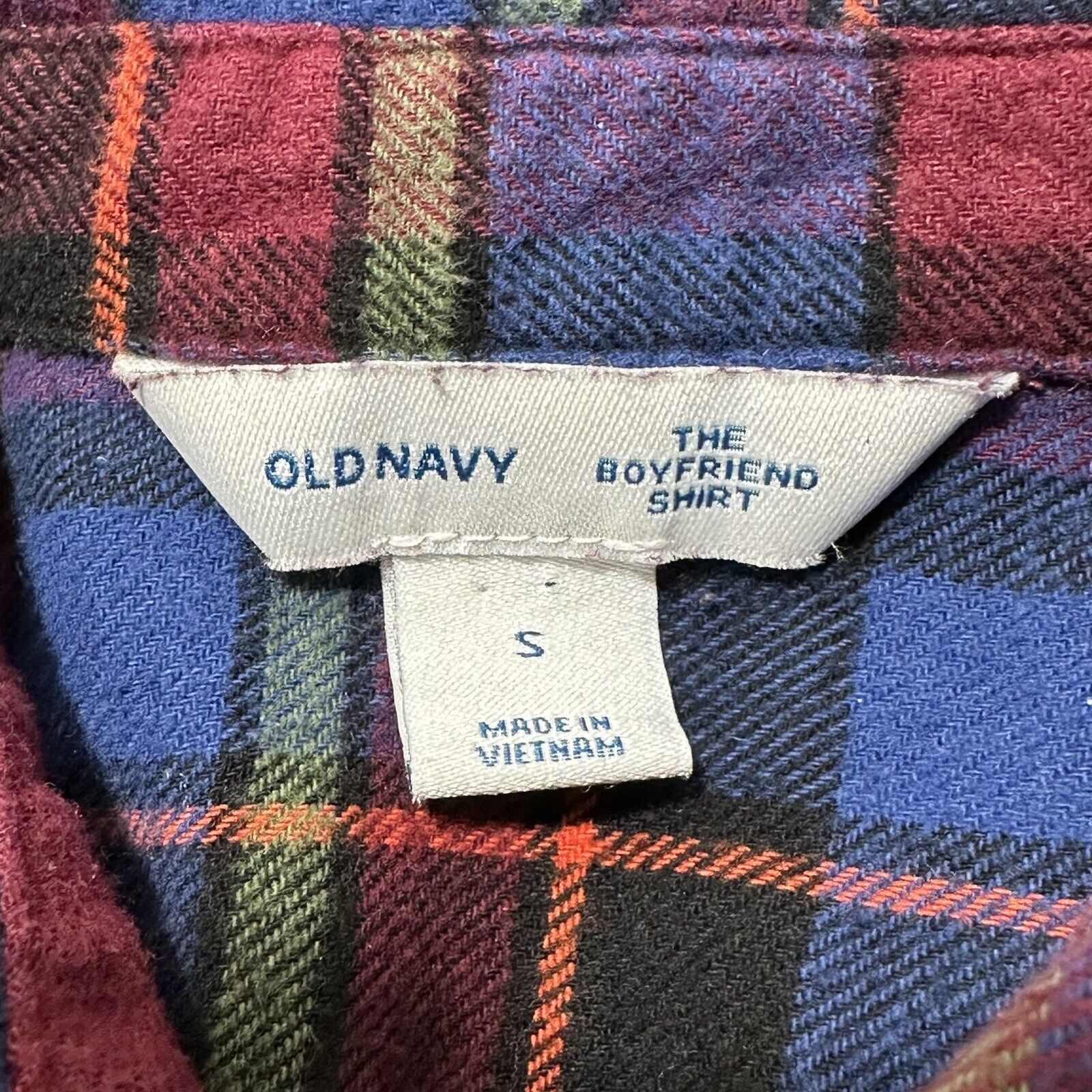 Old Navy Old Navy Small Boyfriend Shirt Flannel Button Down Plaid Size S / US 4 / IT 40 - 3 Thumbnail