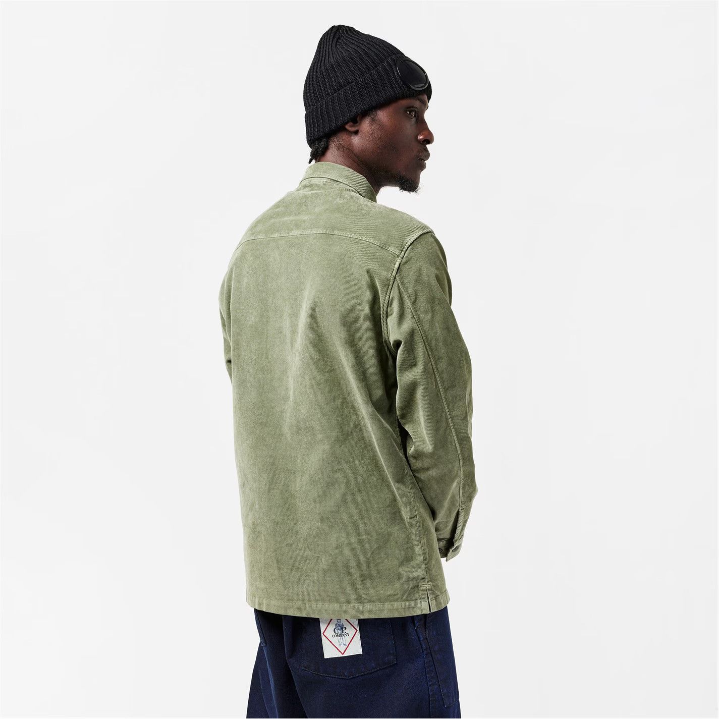 C.P. Company o1g2r1mq0426 Lens Single Pocket Corduroy Shirt in Green Size US S / EU 44-46 / 1 - 4 Thumbnail