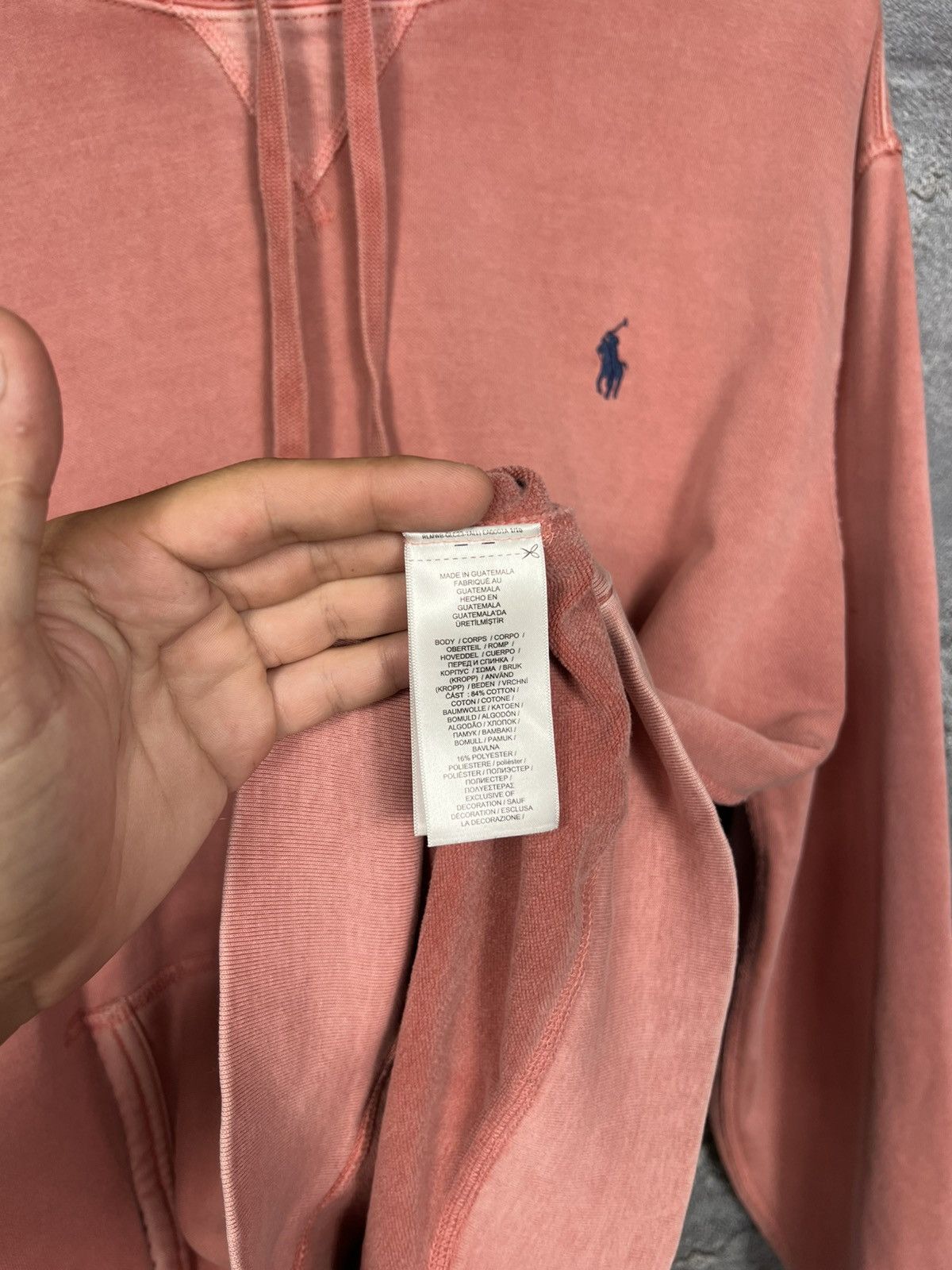 Denim & Supply Ralph Lauren Denim and Supply Ralph Lauren Washed Pink Hoodie With Logo Size US L / EU 52-54 / 3 - 7 Thumbnail