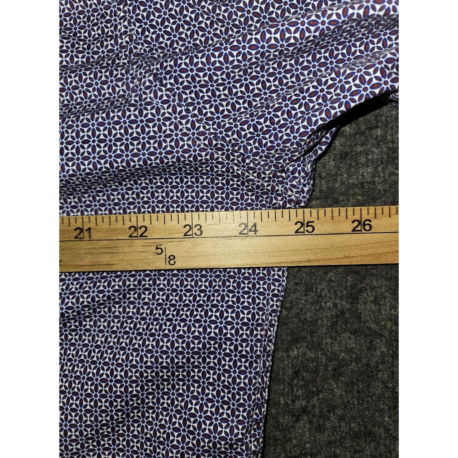 Vintage Rafter C Shirt Mens XL Blue Geometric Western Pearl Snap Stretch Long Sleeve Size US XL / EU 56 / 4 - 3 Thumbnail