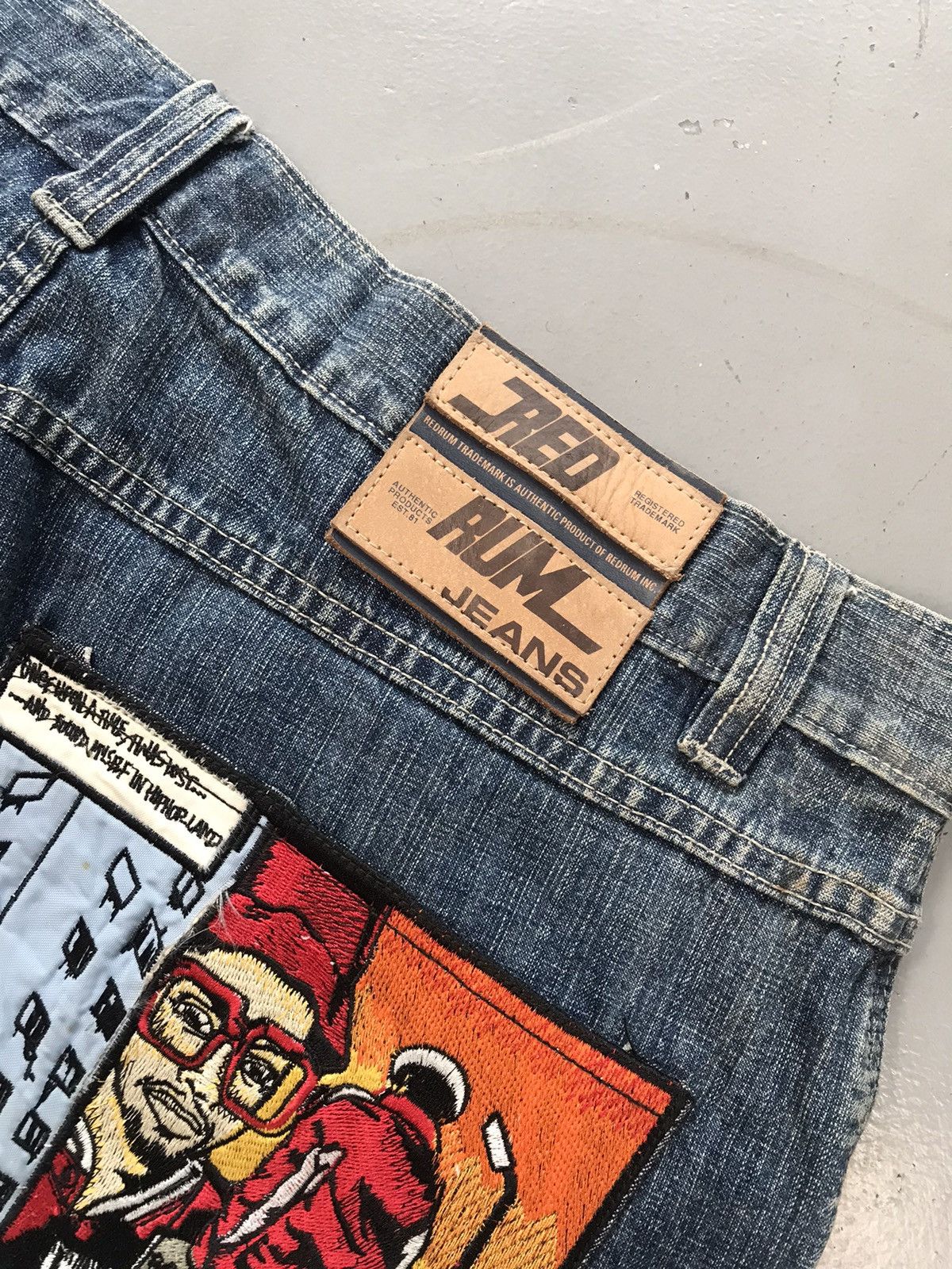Redrum Dogpound × Southpole × Vintage Vintage red rum bluza HipHop denim jort Size US 40 / EU 56 - 9 Thumbnail
