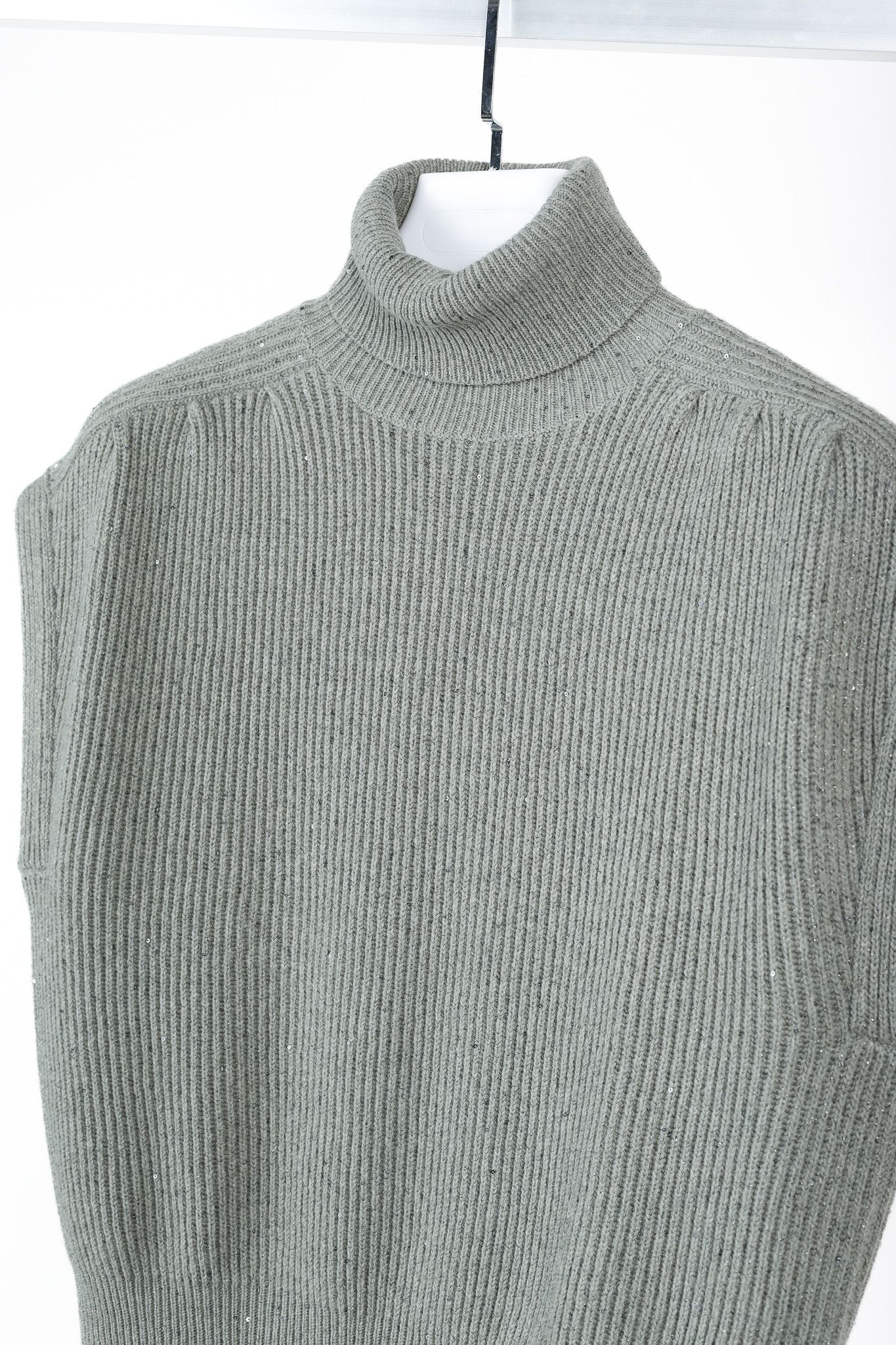 Brunello Cucinelli Brunello Cucinelli Cashmere-Blend Sequin Turtleneck Sweater Size M / US 6-8 / IT 42-44 - 3 Thumbnail