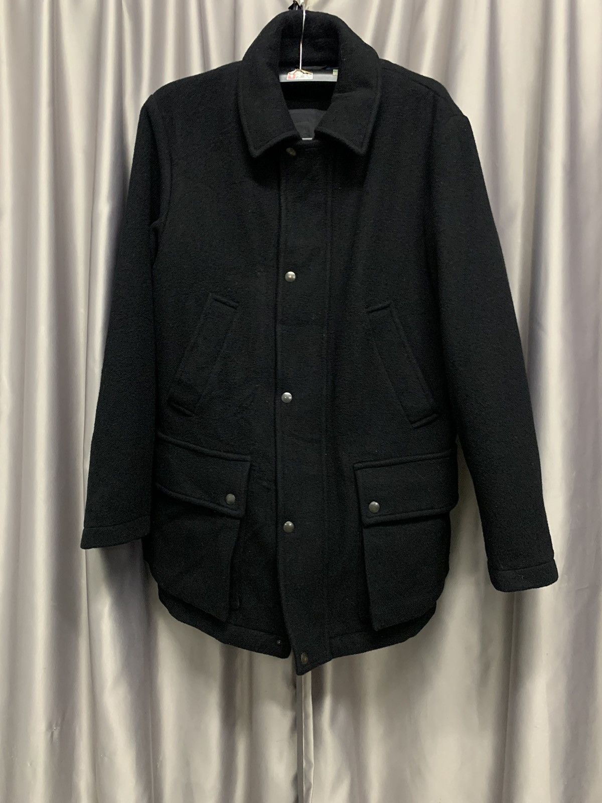 image of Cashmere Wool x Polo Ralph Lauren 80's Polo Ralph Laurent Wool Jacket Made In Italy in Black (Size 