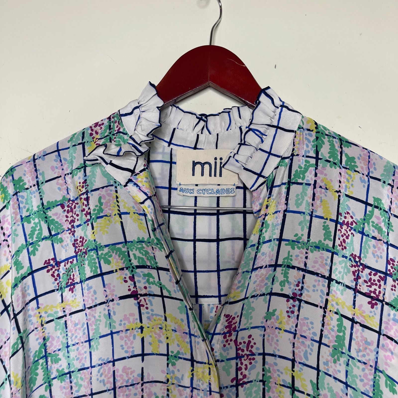 Other MII Collection 100% silk printed Japanese Sakura blouse sz S Size S / US 4 / IT 40 - 3 Thumbnail