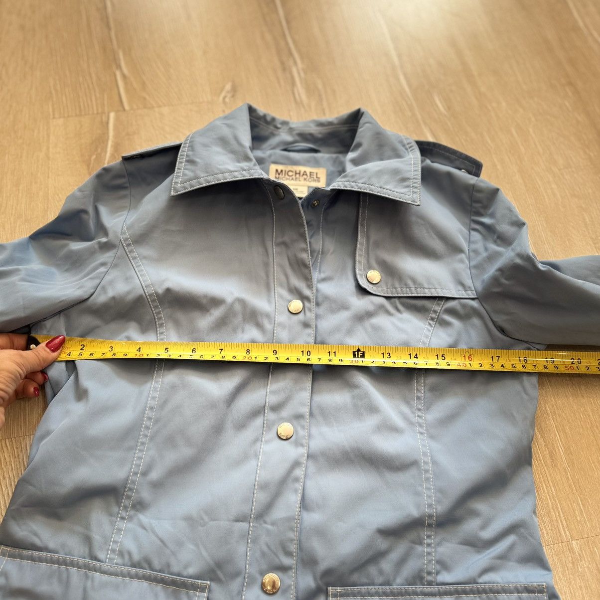 Michael Kors Michael Kors Parka Jacket Light Blue Coat Women's S/M Size M / US 6-8 / IT 42-44 - 7 Thumbnail