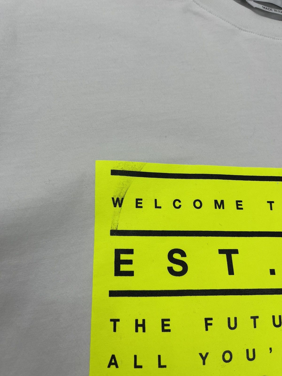 MSGM MSGM Welcome to the Future Cotton T-Shirt Size L Size L / US 10 / IT 46 - 6 Thumbnail