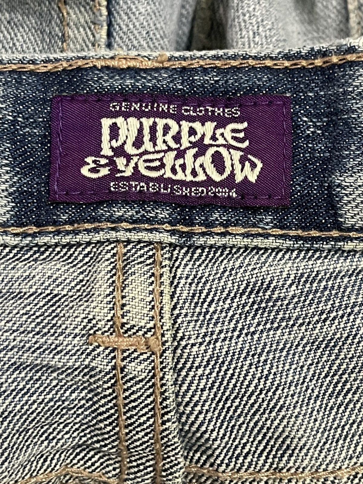 Purple Brand Vintage Japanese Brand Faded Wash Painted Wide Leg Jeans Size US 32 / EU 48 - 8 Thumbnail