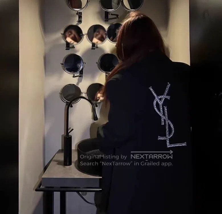 Saint Laurent Paris Saint Laurent Paris universal size Black Logo Diamond Encru Size US M / EU 48-50 / 2 - 9 Thumbnail