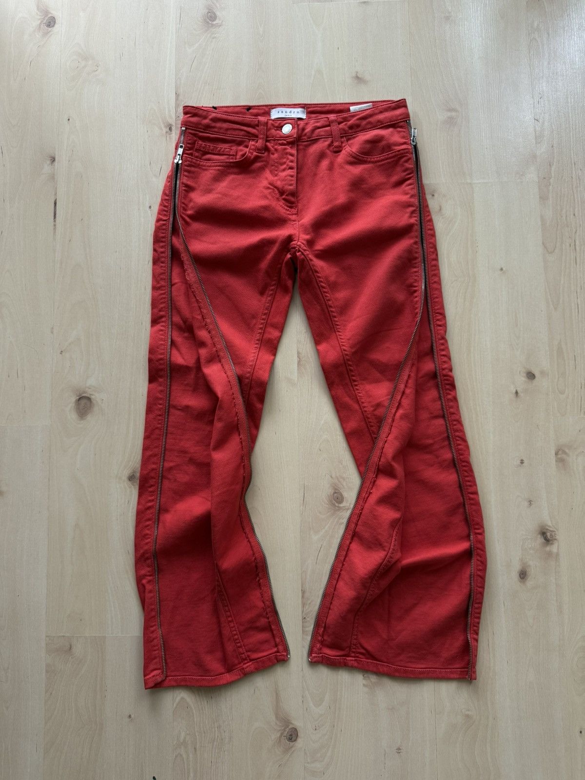 Sandro Sandro Paris full zip skinny jeans avant garde opium Size 26" / US 2 / IT 38 - 1 Thumbnail