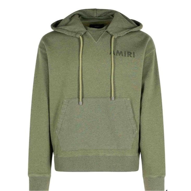 Amiri Amiri Stencil Logo Green Hoodie Sweatshirt Men’s L Size US L / EU 52-54 / 3 - 1 Thumbnail