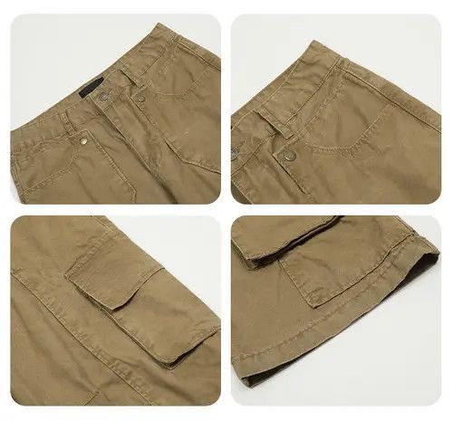 Japanese Brand Miyazaki x Rika Beige Cargo Stacked Baggy Pants Size US 32 / EU 48 - 3 Thumbnail