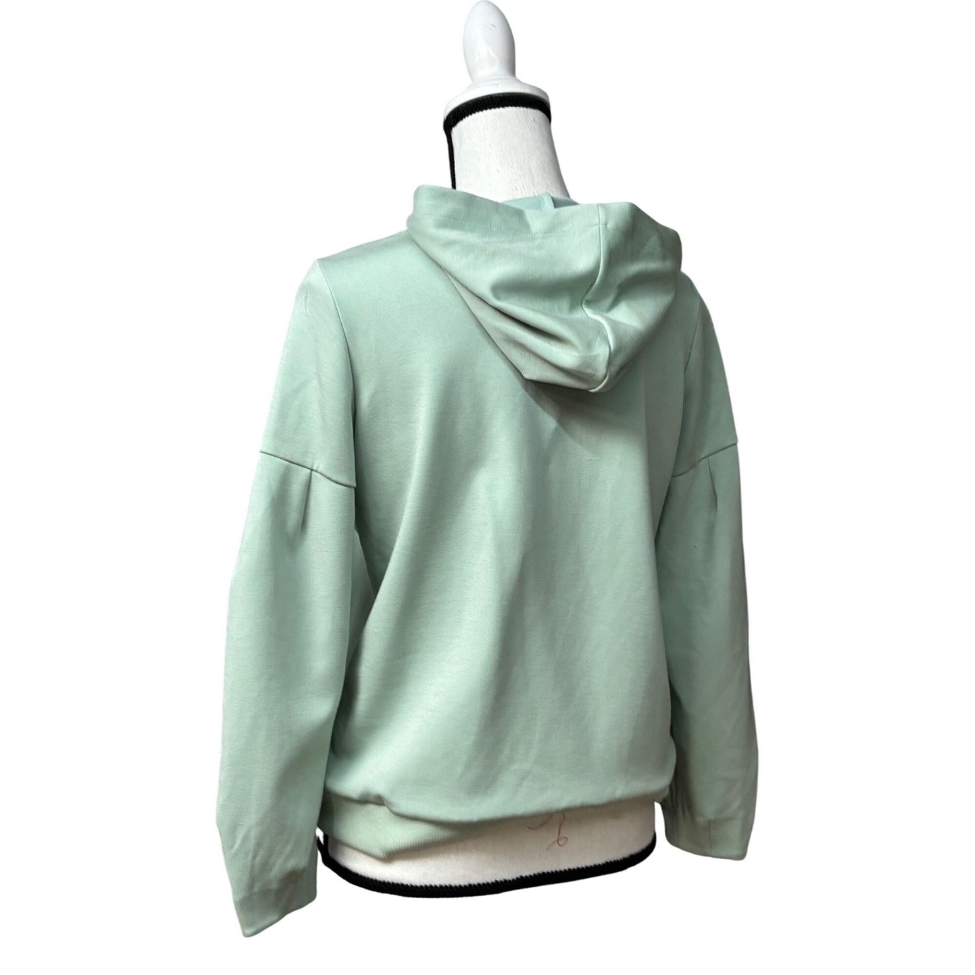 Alfani Alfani Petite Scuba Balloon-Sleeve Hoodie, Aqua Foam, Sz. Size ONE SIZE - 4 Thumbnail