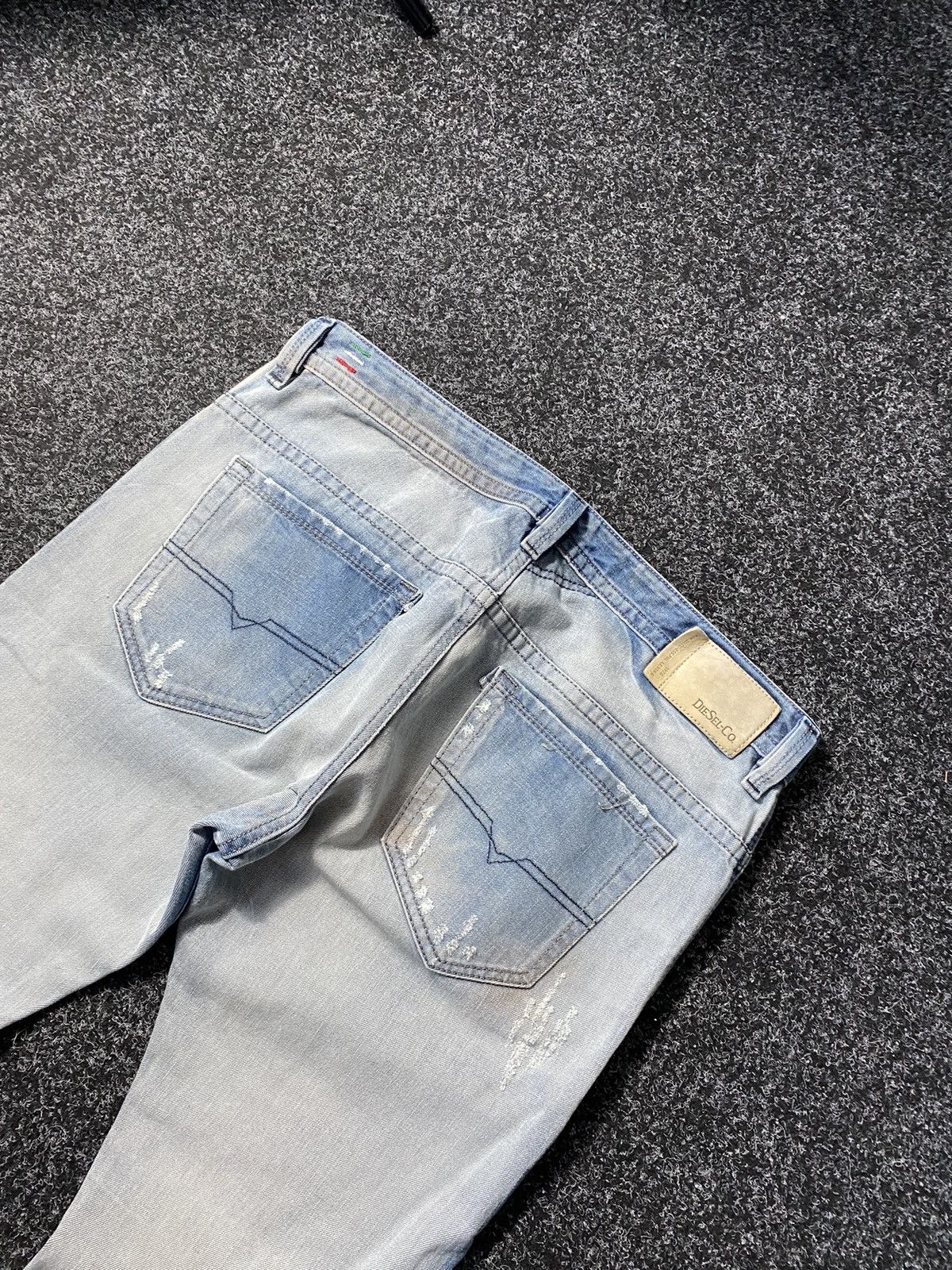 Diesel × Japanese Brand 🔥Diesel Washed Blue White Opium Punk Distressed Jeans Owens Size US 34 / EU 50 - 12 Thumbnail