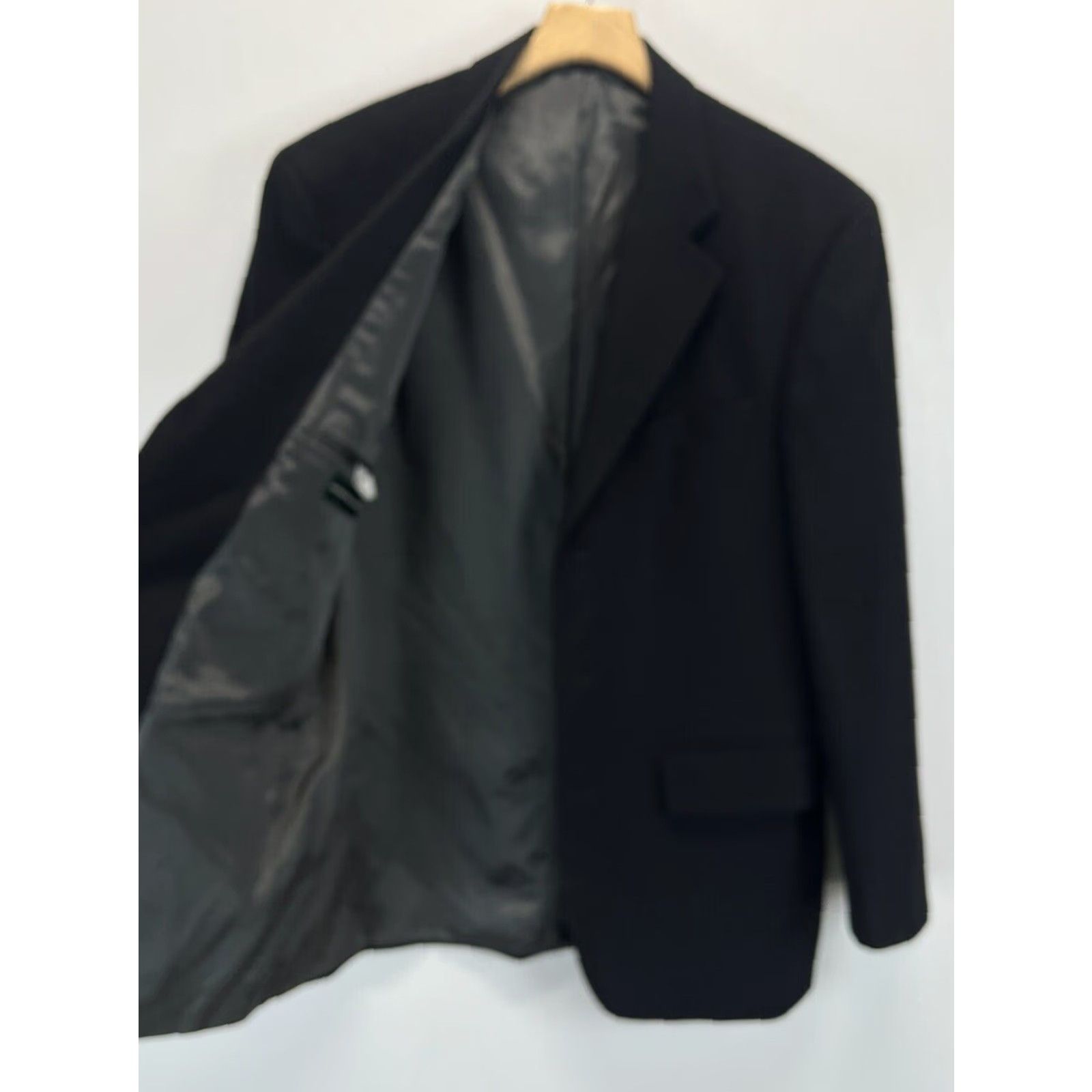 Oscar De La Renta Oscar de la Renta Blazer Wool Cashmere Blend Sport Coat Sz 39R Black GUC Men Size 40R - 4 Thumbnail