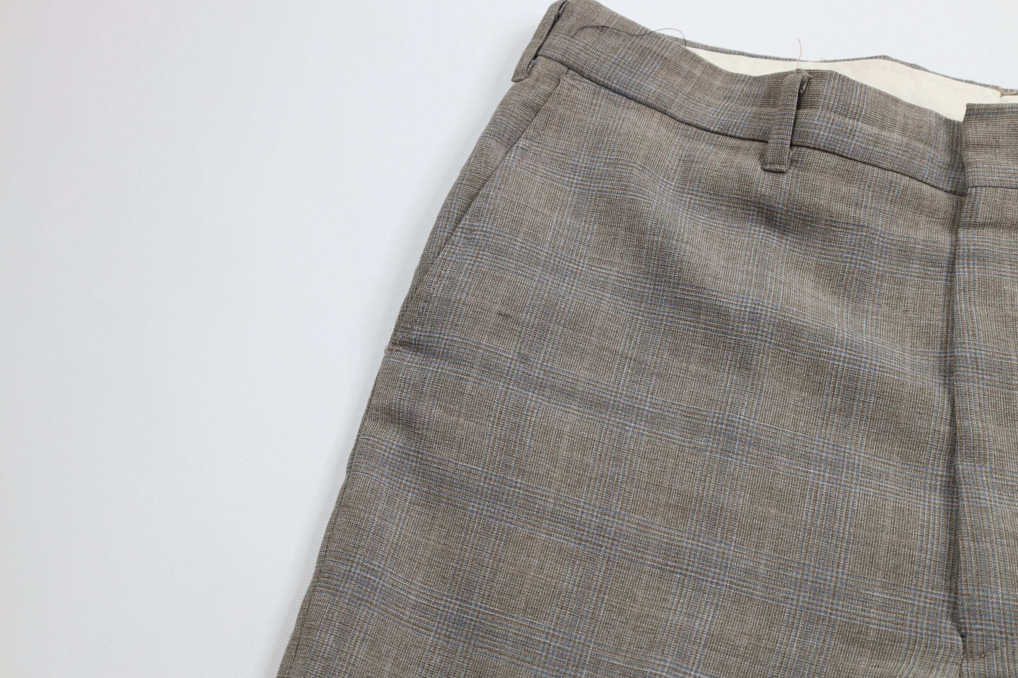 Vintage Vintage 70s Streetwear Flared Wide Leg Chino Pants Plaid USA Size US 32 / EU 48 - 5 Thumbnail