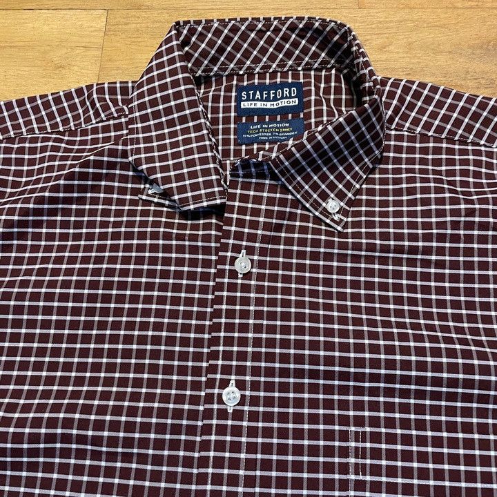 Stafford × Vintage STAFFORD ELEGANT SHIRT PLATED SLIM FIT Size L Size US L / EU 52-54 / 3 - 3 Thumbnail