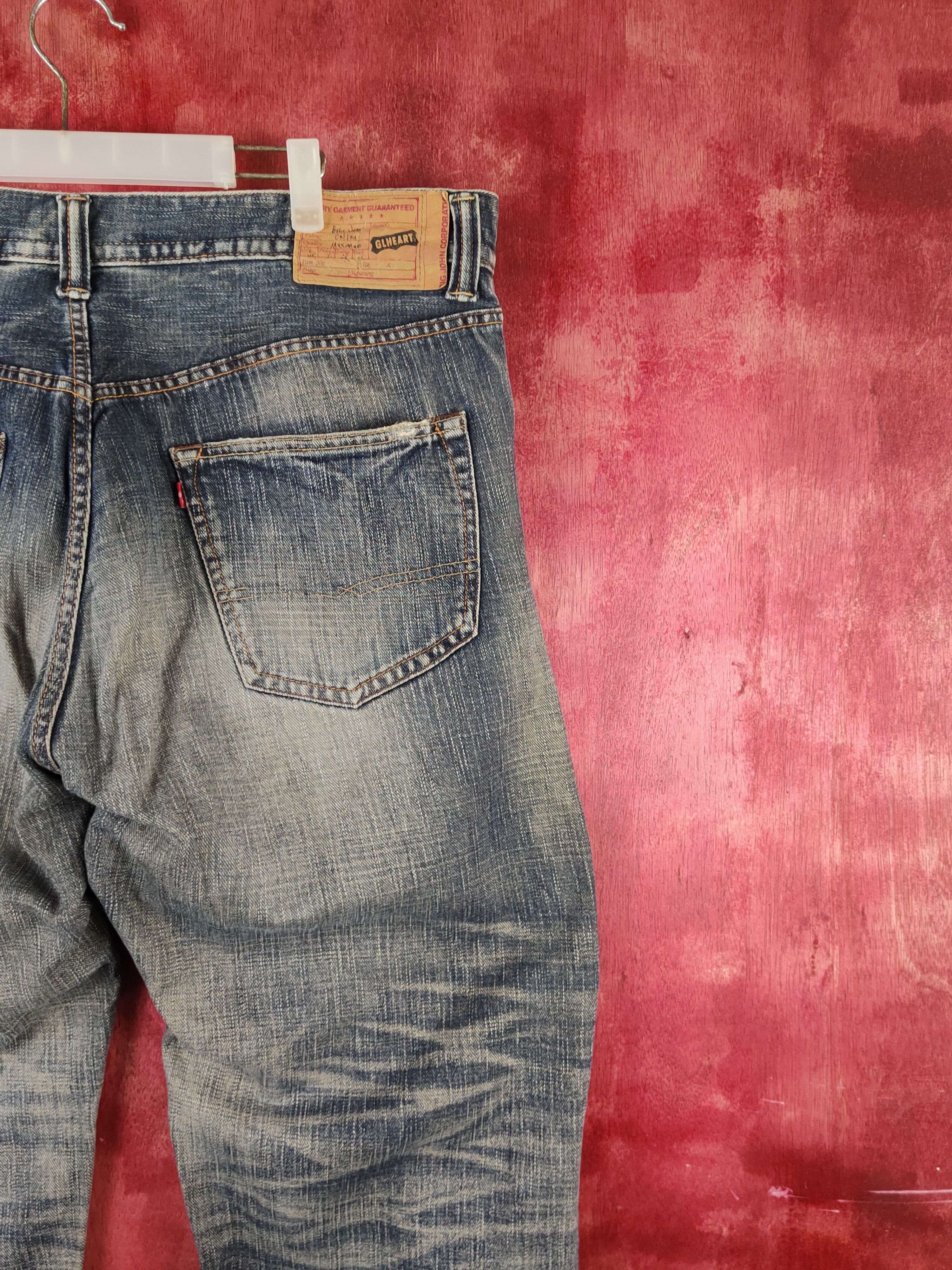 Japanese Brand GLHeart Dark Blue Faded Distressed Ripped Jeans #S2248 Size US 40 / EU 56 - 11 Thumbnail