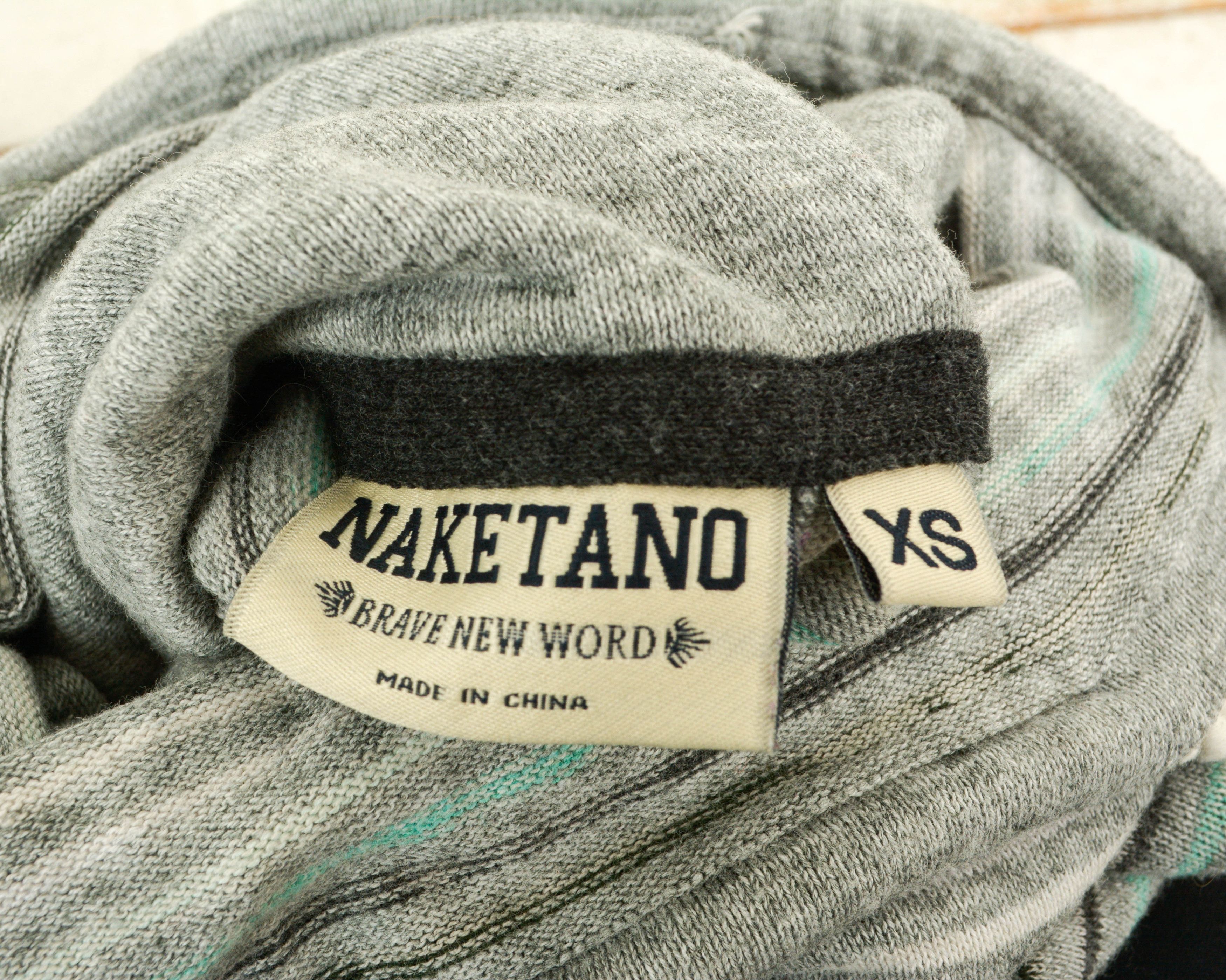 Naketano Women XS Pullover High Neck Jumper Sweatshirt Striped Size XS / US 0-2 / IT 36-38 - 4 Thumbnail