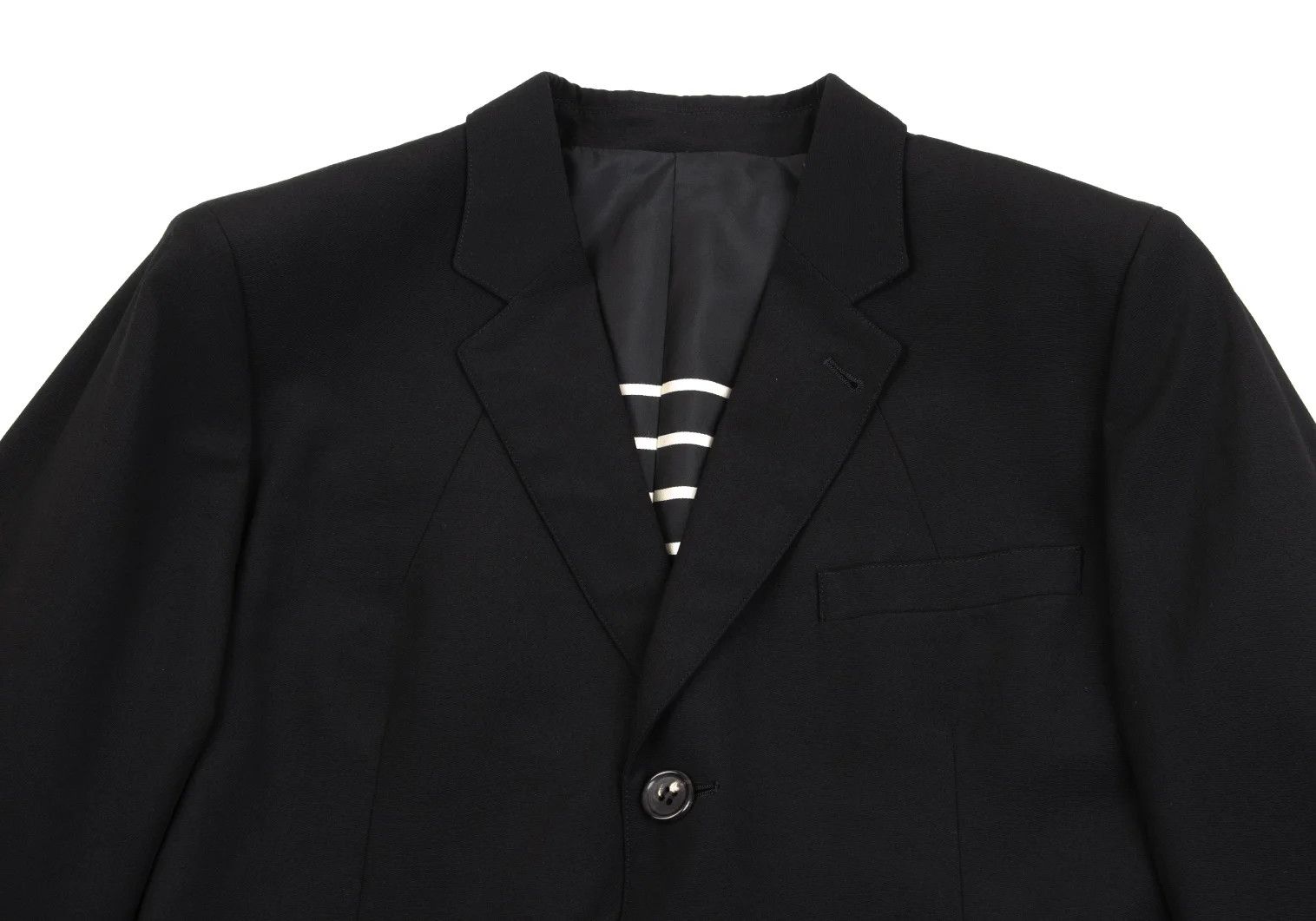 Jean Paul Gaultier Border Lining Wool Jacket in Black Size 52 Size US L / EU 52-54 / 3 - 2 Thumbnail