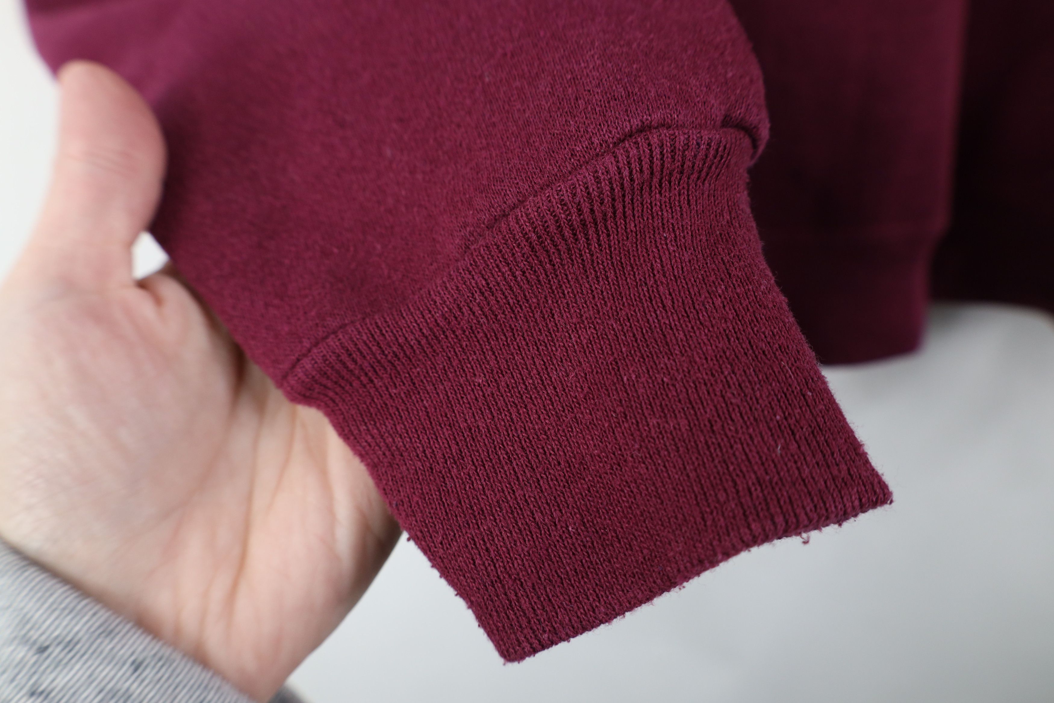 Vintage Vintage 90s Streetwear Blank Gusset Sweatshirt Maroon USA Size US M / EU 48-50 / 2 - 9 Thumbnail