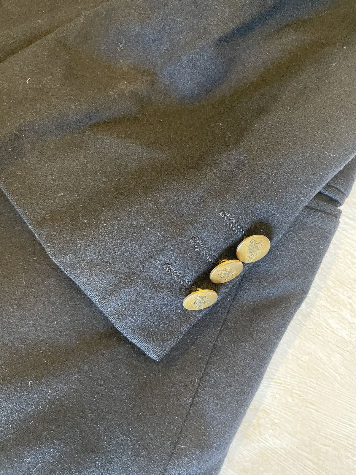 Giorgio Armani × Vintage Winter Weight Wool & Cashmere Double Breasted Jacket Size 44R - 7 Thumbnail