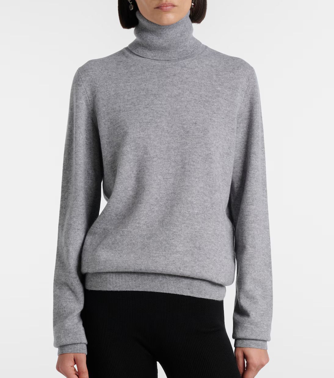 Saint Laurent Paris o1y0126 Turtleneck Sweater in Gray Size XS / US 0-2 / IT 36-38 - 2 Thumbnail