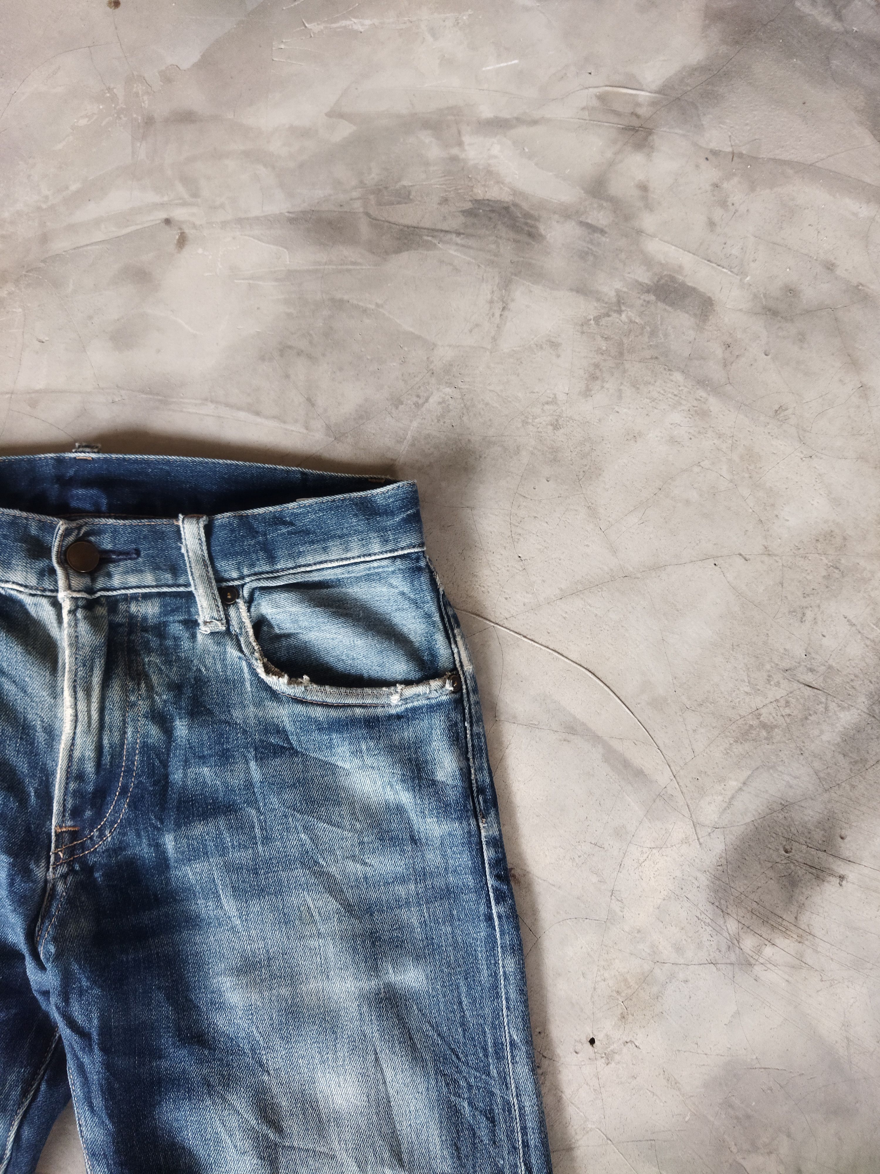 Japanese Brand VINTAGE JAPANESE BRAND DISTRESSED FADED BLUE JEANS PANTS Size US 30 / EU 46 - 5 Thumbnail