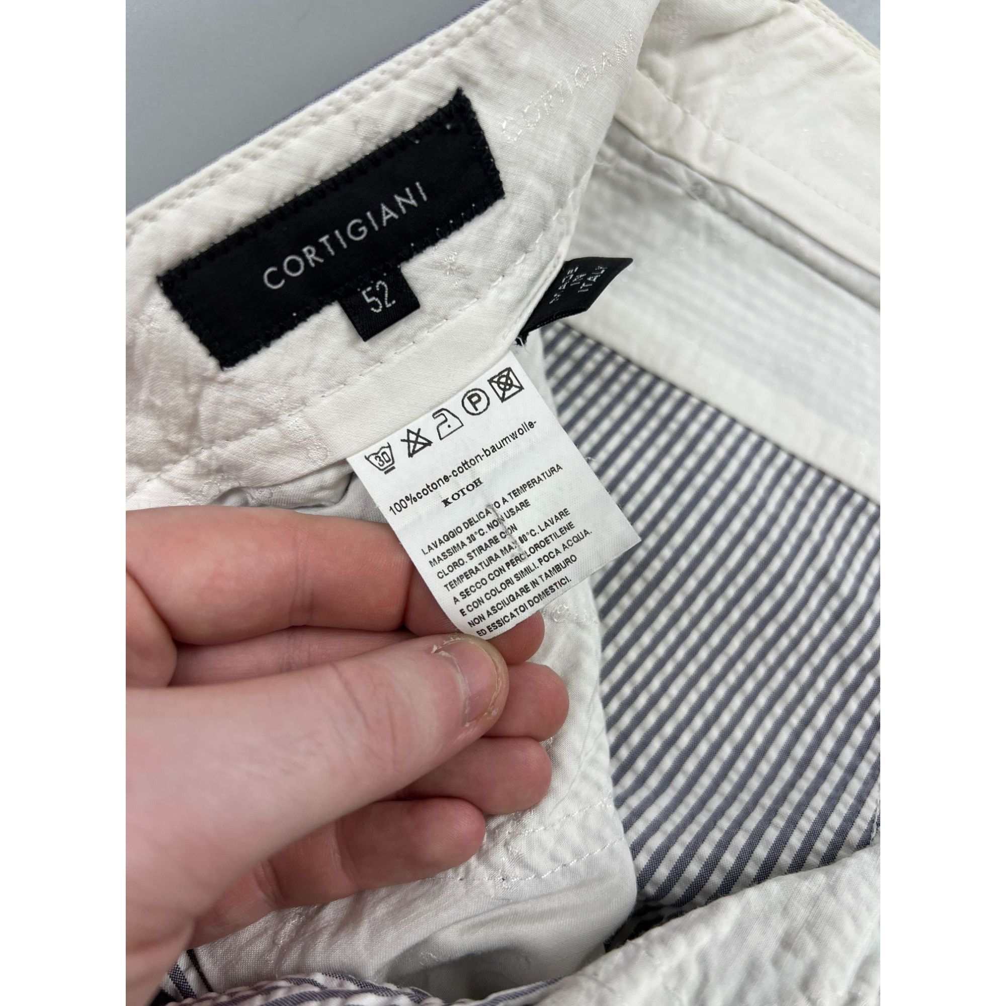 Cortigiani Cortigiani Cotton Striped Pants (Y1017) Size US 36 / EU 52 - 9 Thumbnail