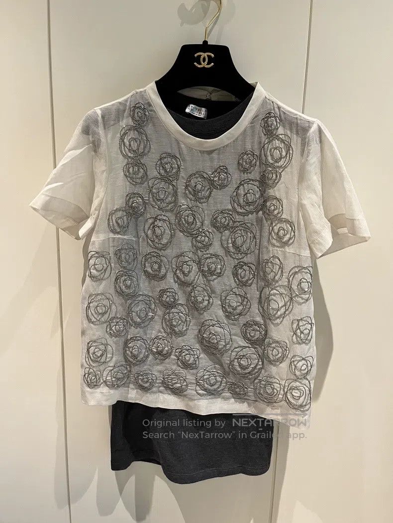 Brunello Cucinelli Brunello Cucinelli Jeweled Embroidered Top Two-Piece Set Size XS / US 0-2 / IT 36-38 - 1 Thumbnail