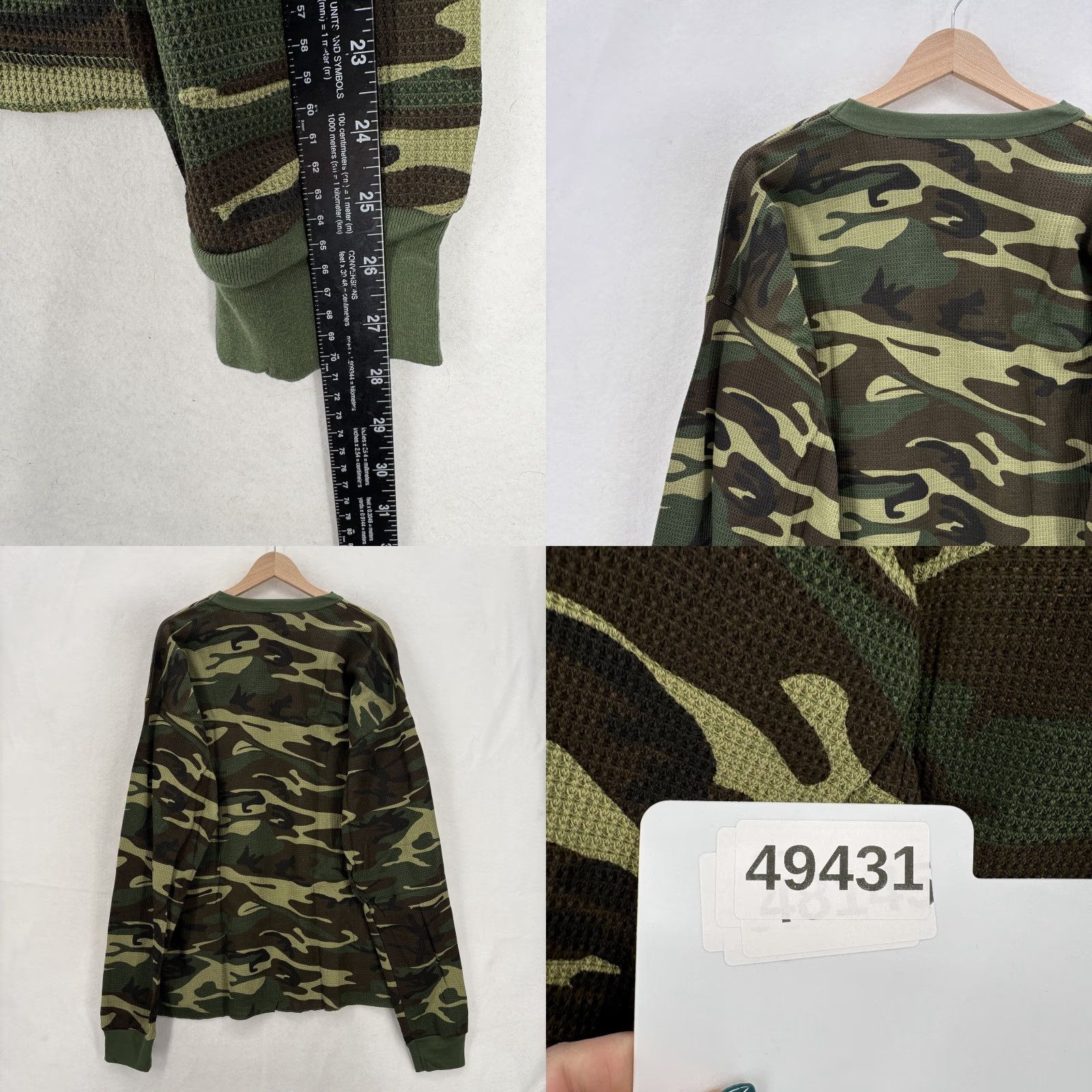 Rothco Rothco Shirt Mens 4XL Green Camo Thermal Long Sleeve Crew Neck Military Rugged Size US XXL / EU 58 / 5 - 8 Thumbnail