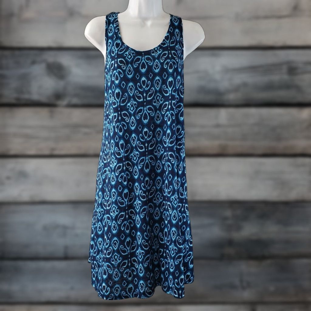Twisted X Fresh Produce Womens Tank Dress Sz Small Blue Twisted Back Size S / US 4 / IT 40 - 1 Thumbnail