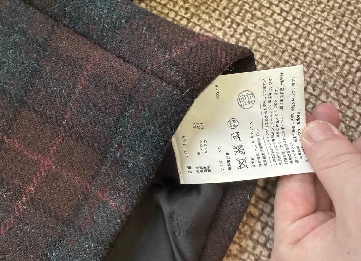Comme des Garcons Junya Watanabe Comme des Garçons Plaid Wool Jacket K23 Size XS / US 0-2 / IT 36-38 - 8 Thumbnail