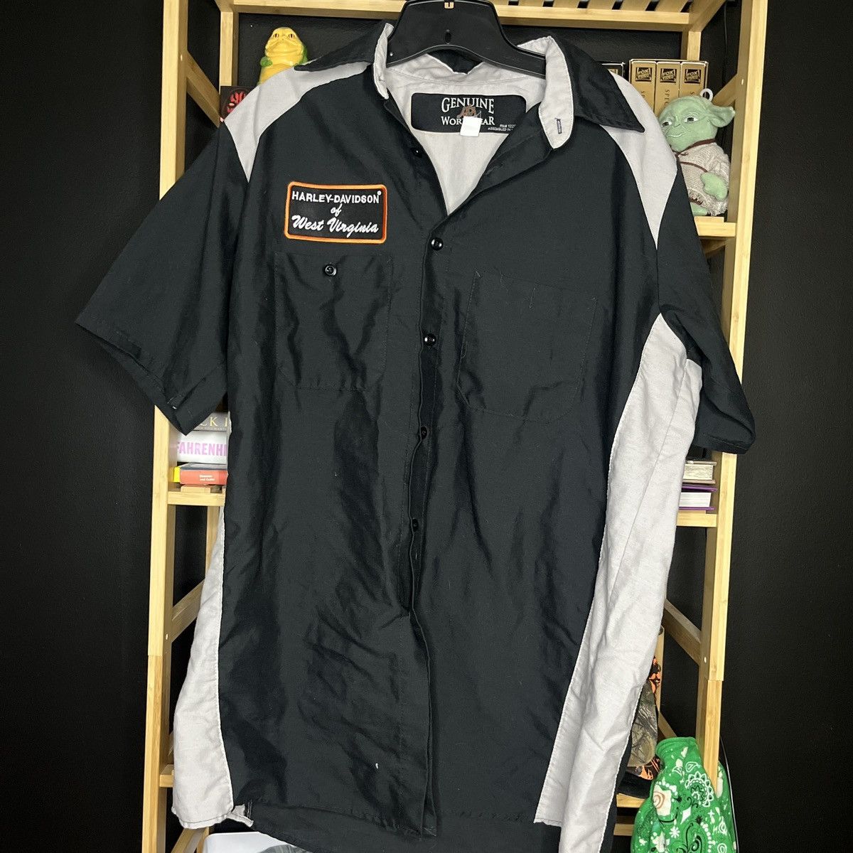 Harley Davidson Vintage Genuine Workwear Button Short Sleeve Shirt Size US L / EU 52-54 / 3 - 1 Thumbnail
