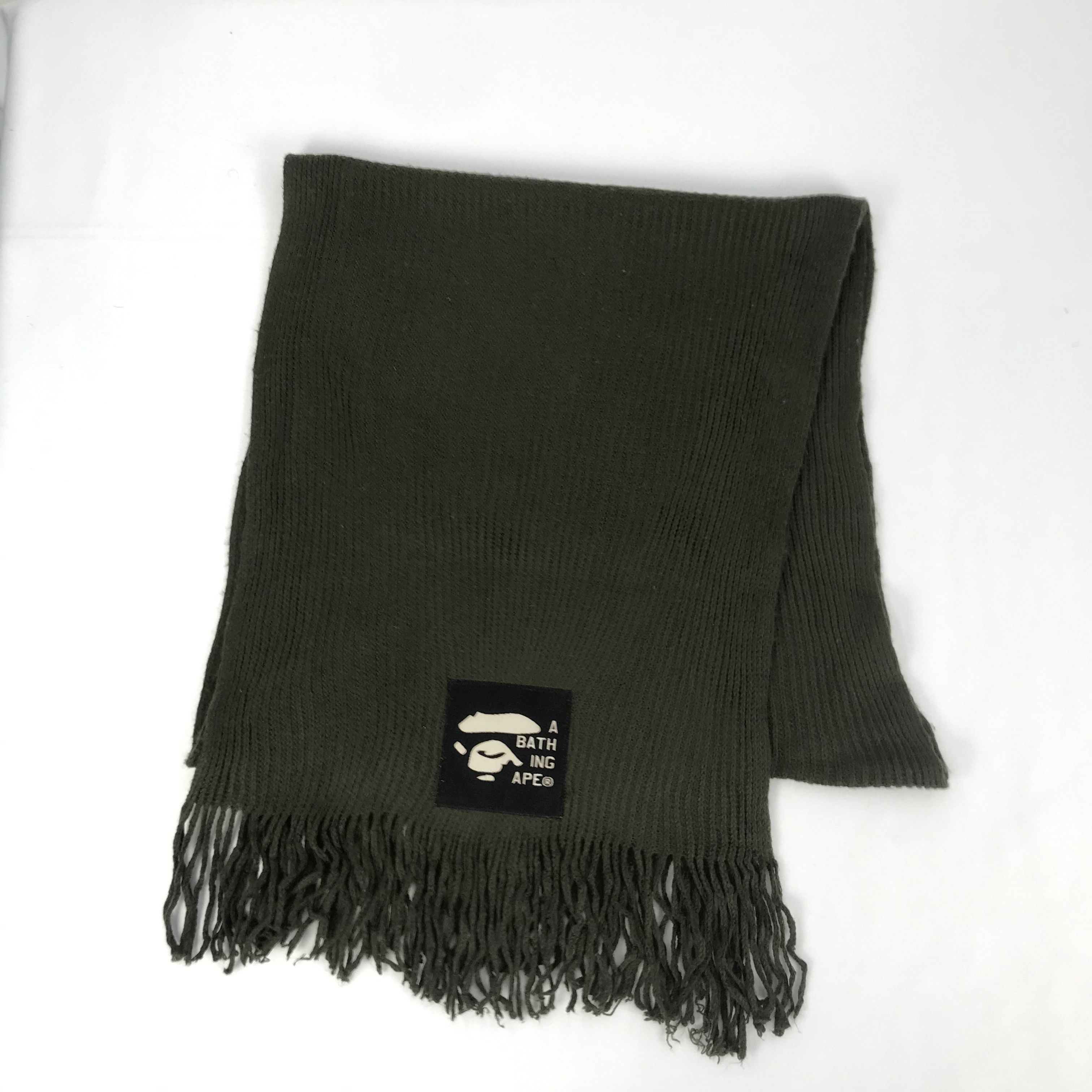 Bape × Vintage BAPE A Bathing Ape Scarf Muffler Wool Cashmere Scarves Size ONE SIZE - 3 Thumbnail