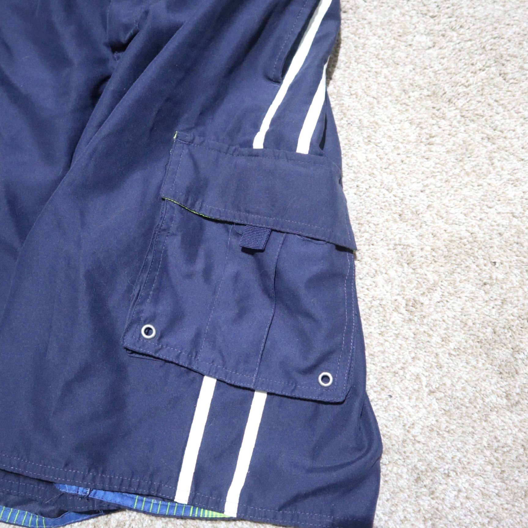 Camel RED CAMEL Solid Blue Swim Trunks Shorts Cargo Pants Men's L Large Size US 33 - 2 Thumbnail