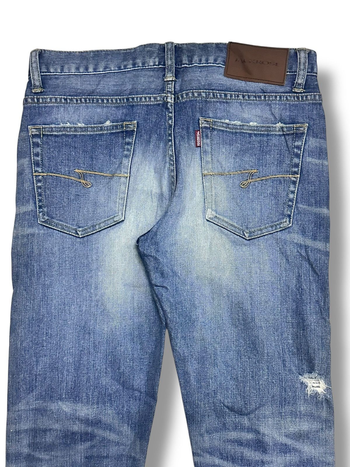 JACKROSE JACKROSE Vintage JAPAN Straight Jean Distressed & Faded Wash Size US 30 / EU 46 - 6 Thumbnail