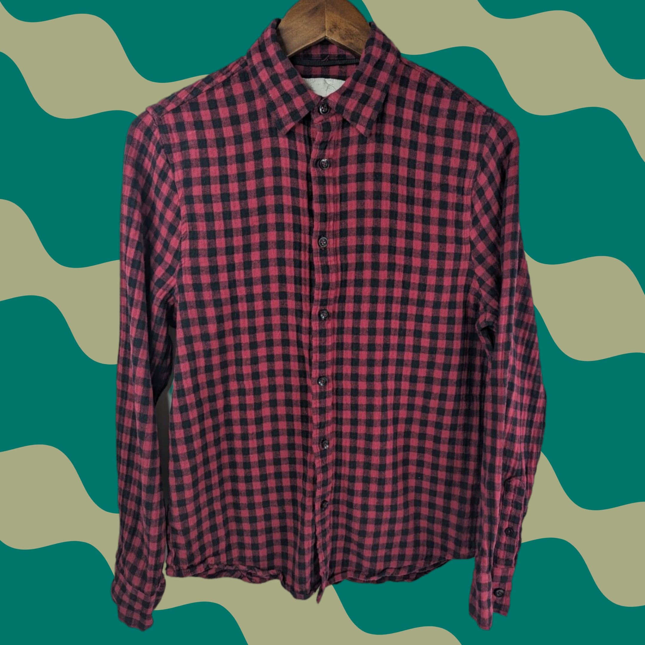 Vintage Cloudveil Button-Up Shirt Mens Small Cotton Flannel Red Checkered Long Sleeve Size US S / EU 44-46 / 1 - 1 Thumbnail