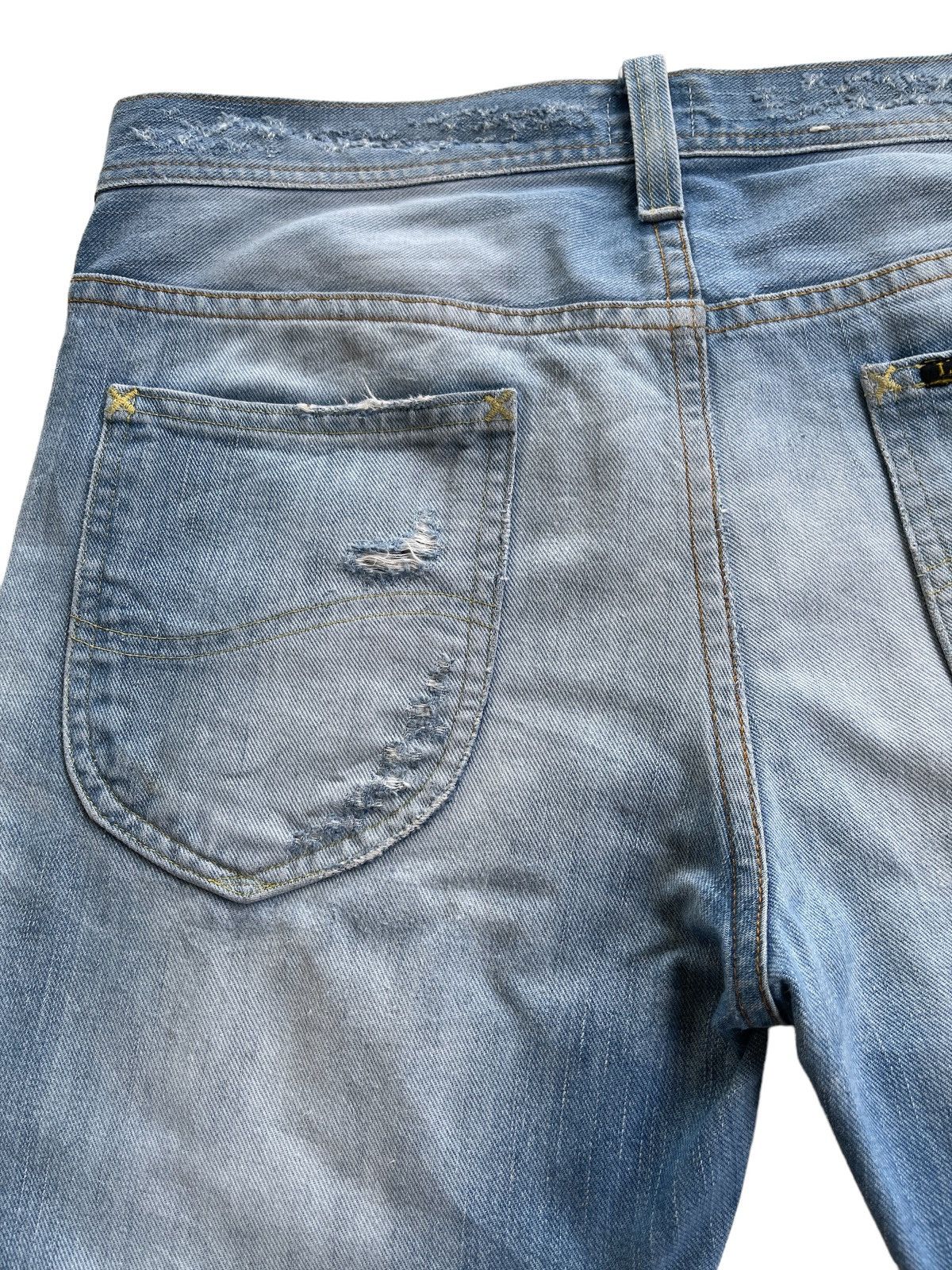 Lee Vintage Lee 101 Men Tapered Distressed Denim Size US 33 - 12 Thumbnail