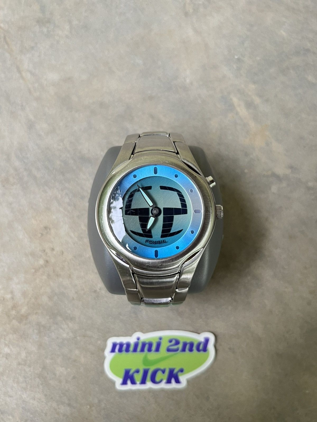 Fossil × Vintage × Watch Vintage FOSSIL BIG TIC WATCH BABY BLUE 