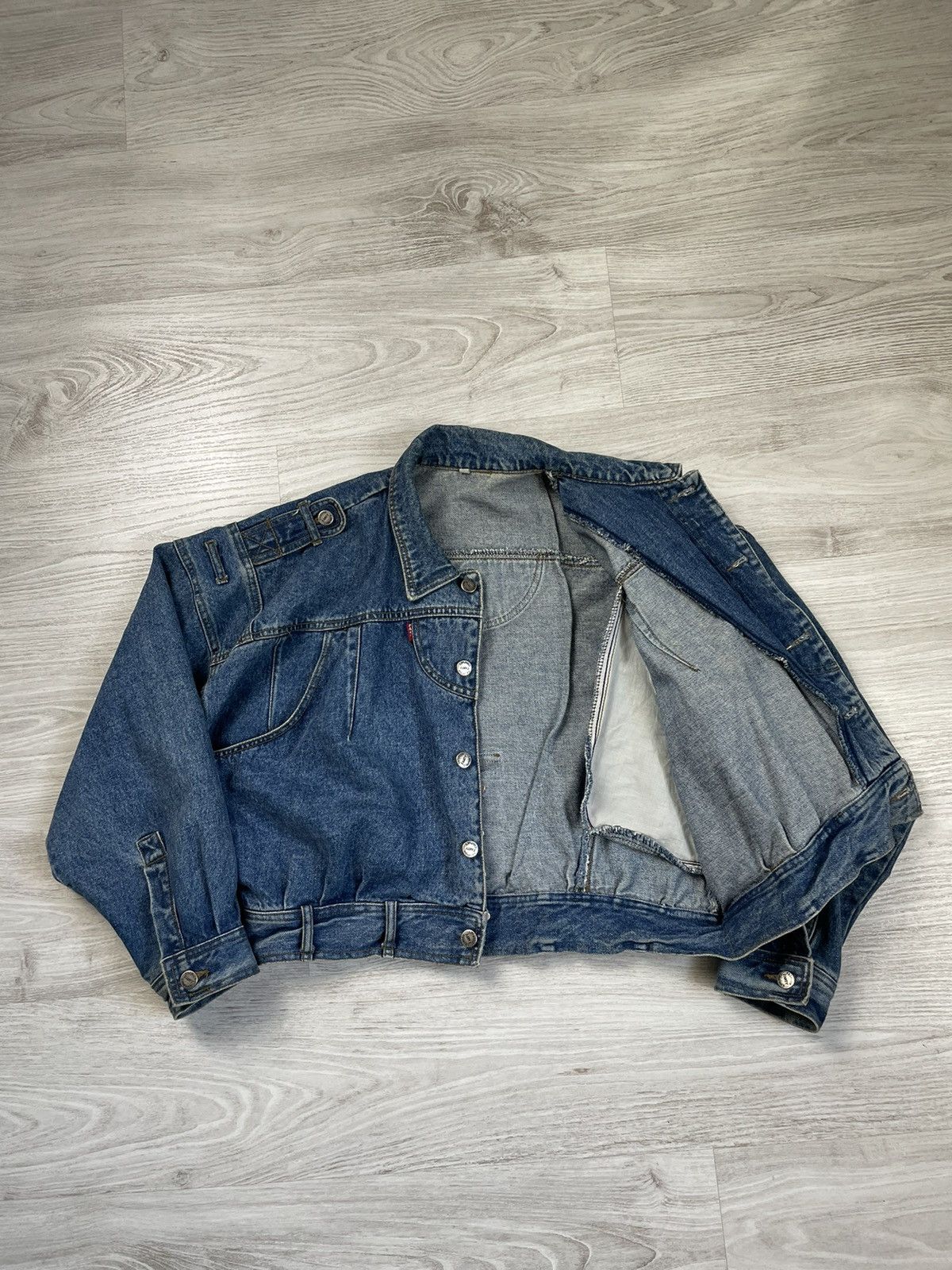Japanese Brand × Vintage CRAZY vintage avant garde reconstructed denim jacket Size US L / EU 52-54 / 3 - 6 Thumbnail