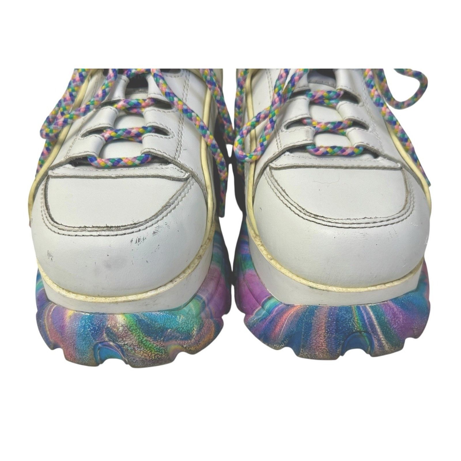 Dolls Kill DOLLSKILL BUFFALO LONDON Rainbow Chunky Platform Sneakers 36 Size US 5.5 / IT 35.5 - 5 Thumbnail