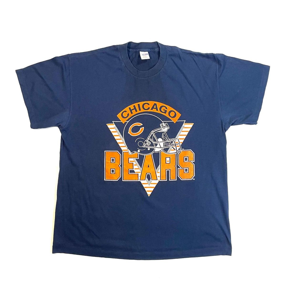 NFL Chicago Bears 90s NFL single stitch navy blue t-shirt tee Size US XL / EU 56 / 4 - 1 Thumbnail