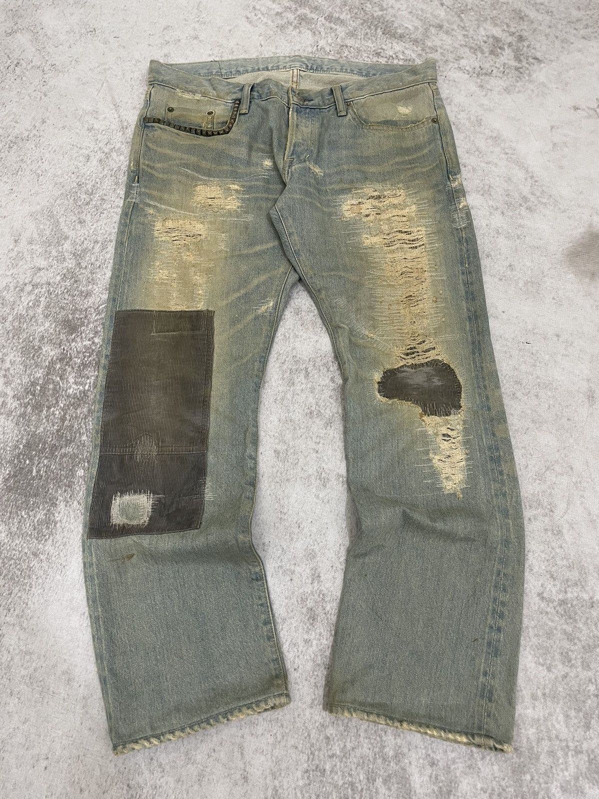 2000s Hysteric Glamour Rare Destroy Punk denim